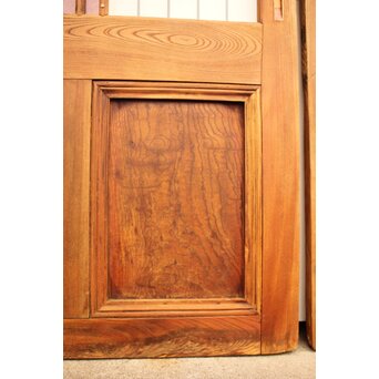 ピンクにかわガラスの格子付総欅ガラス戸 2枚1組　GD1072Y 