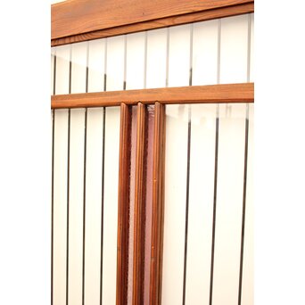 ピンクにかわガラスの格子付総欅ガラス戸 2枚1組　GD1072Y 