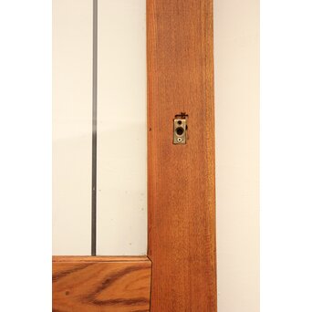 ピンクにかわガラスの格子付総欅ガラス戸 2枚1組　GD1072Y 