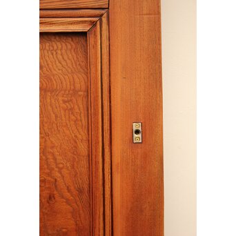 ピンクにかわガラスの格子付総欅ガラス戸 2枚1組　GD1072Y 