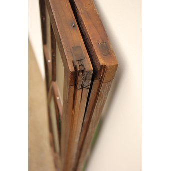 ダイア緑色ガラス欄間 2枚1組　R2205 