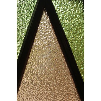 ダイア緑色ガラス欄間 2枚1組　R2205 