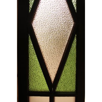 ダイア緑色ガラス欄間 2枚1組　R2205 