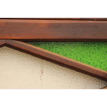 ダイア緑色ガラス欄間 2枚1組　R2205 