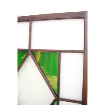 ダイアカット緑色ガラス戸 4枚1組　GD1073 