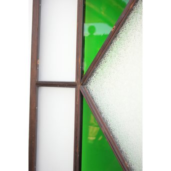 ダイアカット緑色ガラス戸 4枚1組　GD1073 