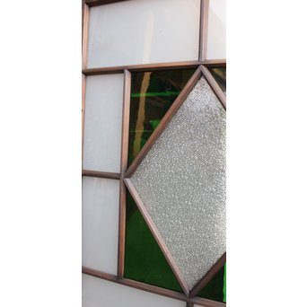 ダイアカット緑色ガラス戸 4枚1組　GD1073 