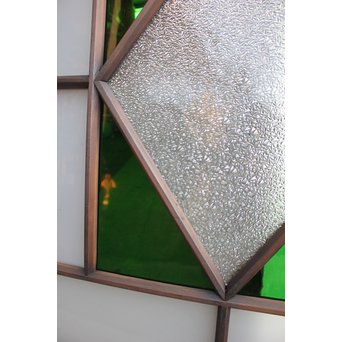 ダイアカット緑色ガラス戸 4枚1組　GD1073 