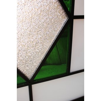 ダイアカット緑色ガラス戸 4枚1組　GD1073 