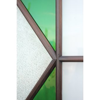 ダイアカット緑色ガラス戸 4枚1組　GD1073 