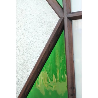 ダイアカット緑色ガラス戸 4枚1組　GD1073 