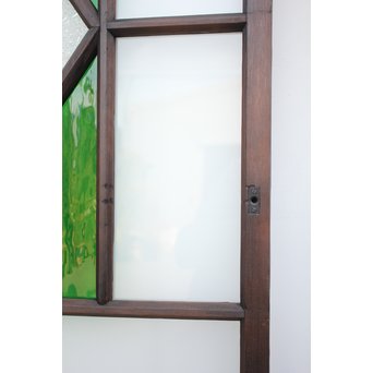 ダイアカット緑色ガラス戸 4枚1組　GD1073 