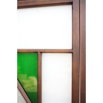 ダイアカット緑色ガラス戸 4枚1組　GD1073 