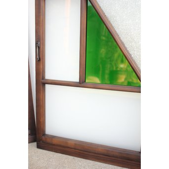 ダイアカット緑色ガラス戸 4枚1組　GD1073 