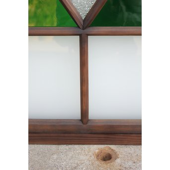 ダイアカット緑色ガラス戸 4枚1組　GD1073 