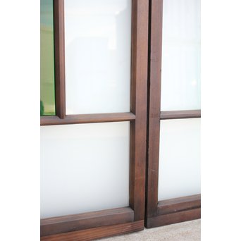 ダイアカット緑色ガラス戸 4枚1組　GD1073 