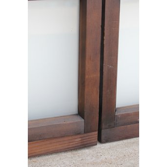 ダイアカット緑色ガラス戸 4枚1組　GD1073 