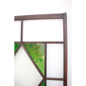 ダイアカット緑色ガラス戸 4枚1組　GD1073 