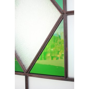 ダイアカット緑色ガラス戸 4枚1組　GD1073 