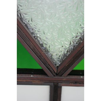 ダイアカット緑色ガラス戸 4枚1組　GD1073 