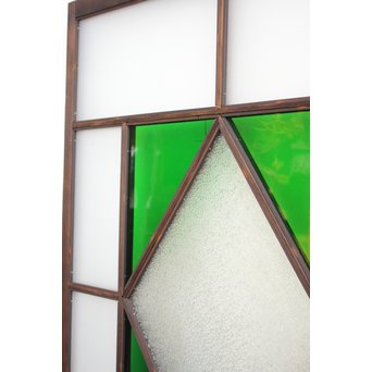 ダイアカット緑色ガラス戸 4枚1組　GD1073 