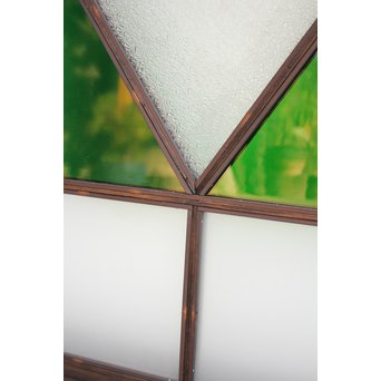 ダイアカット緑色ガラス戸 4枚1組　GD1073 