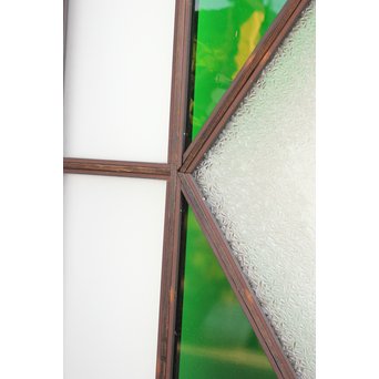 ダイアカット緑色ガラス戸 4枚1組　GD1073 