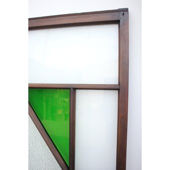 ダイアカット緑色ガラス戸 4枚1組　GD1073 