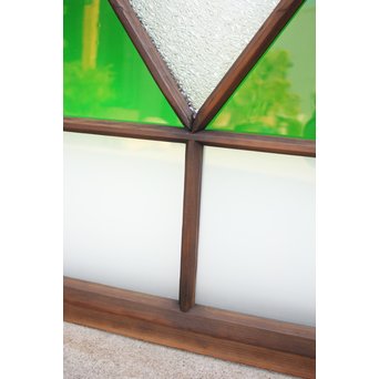 ダイアカット緑色ガラス戸 4枚1組　GD1073 