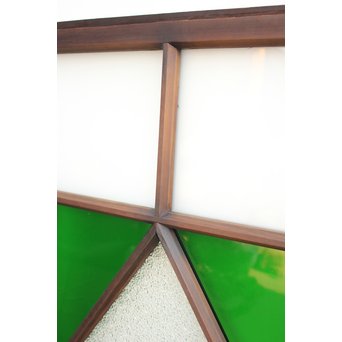 ダイアカット緑色ガラス戸 4枚1組　GD1073 