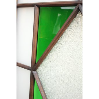 ダイアカット緑色ガラス戸 4枚1組　GD1073 