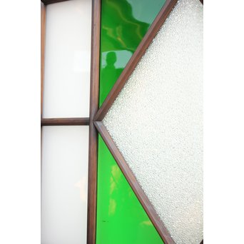 ダイアカット緑色ガラス戸 4枚1組　GD1073 