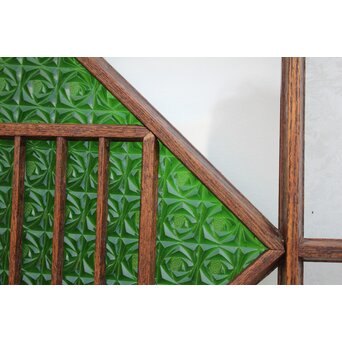 薔薇型色ガラス戸 2枚1組　GD1074Y 