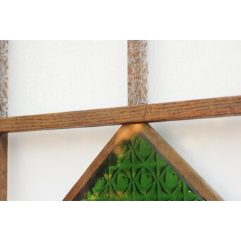 薔薇型色ガラス戸 2枚1組　GD1074Y 