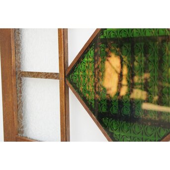 薔薇型色ガラス戸 2枚1組　GD1074Y 