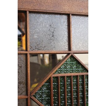 薔薇型色ガラス戸 2枚1組　GD1074Y 