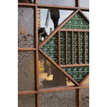 薔薇型色ガラス戸 2枚1組　GD1074Y 