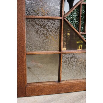 薔薇型色ガラス戸 2枚1組　GD1074Y 