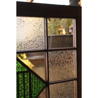 薔薇型色ガラス戸 2枚1組　GD1074Y 