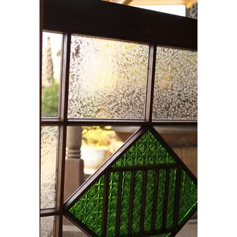 薔薇型色ガラス戸 2枚1組　GD1074Y 