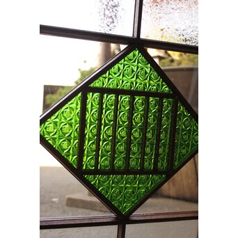 薔薇型色ガラス戸 2枚1組　GD1074Y 