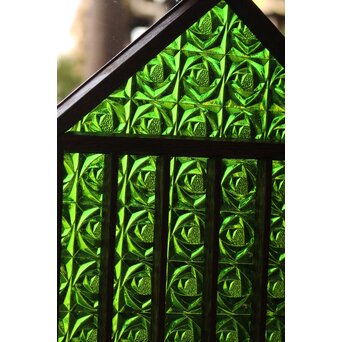 薔薇型色ガラス戸 2枚1組　GD1074Y 