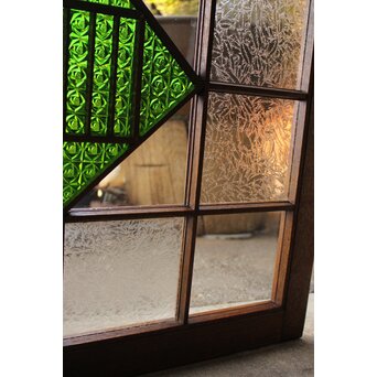 薔薇型色ガラス戸 2枚1組　GD1074Y 