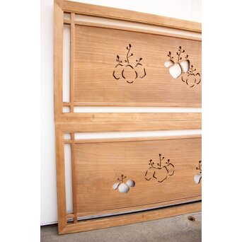 長尺特大 桐透かし欄間 2枚1組　R2213 