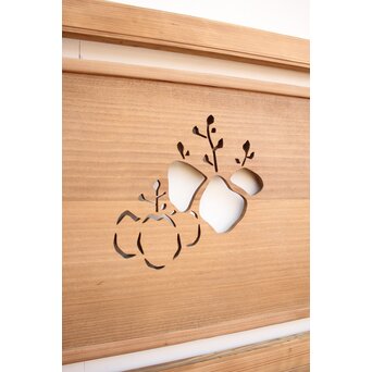 長尺特大 桐透かし欄間 2枚1組　R2213 桐地に桐の花ですね