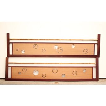 在銘 ツボツボ透かし欄間 2枚1組　R2215 