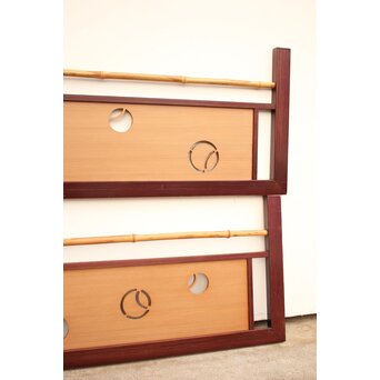 在銘 ツボツボ透かし欄間 2枚1組　R2215 