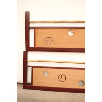 在銘 ツボツボ透かし欄間 2枚1組　R2215 