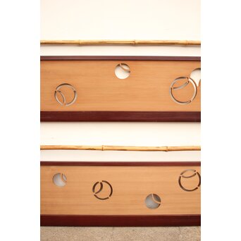 在銘 ツボツボ透かし欄間 2枚1組　R2215 