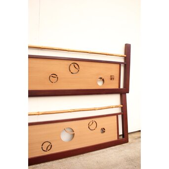 在銘 ツボツボ透かし欄間 2枚1組　R2215 